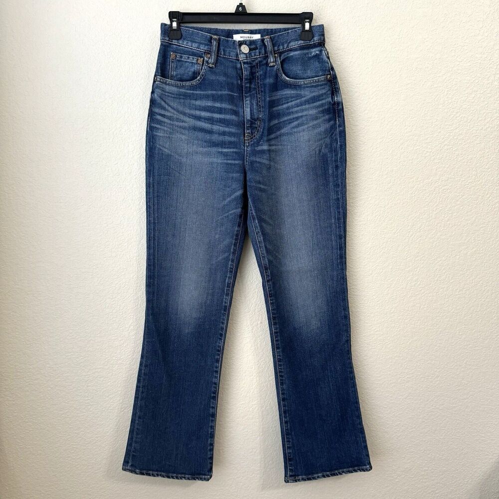 Moussy Vintage Jeans Womens Size 28 Otis Flare Blue Denim High Waist